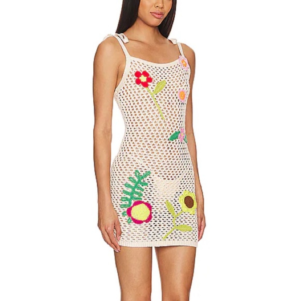 Lovers and Friends Crochet Beach Mini Dress - Picture 6 of 7
